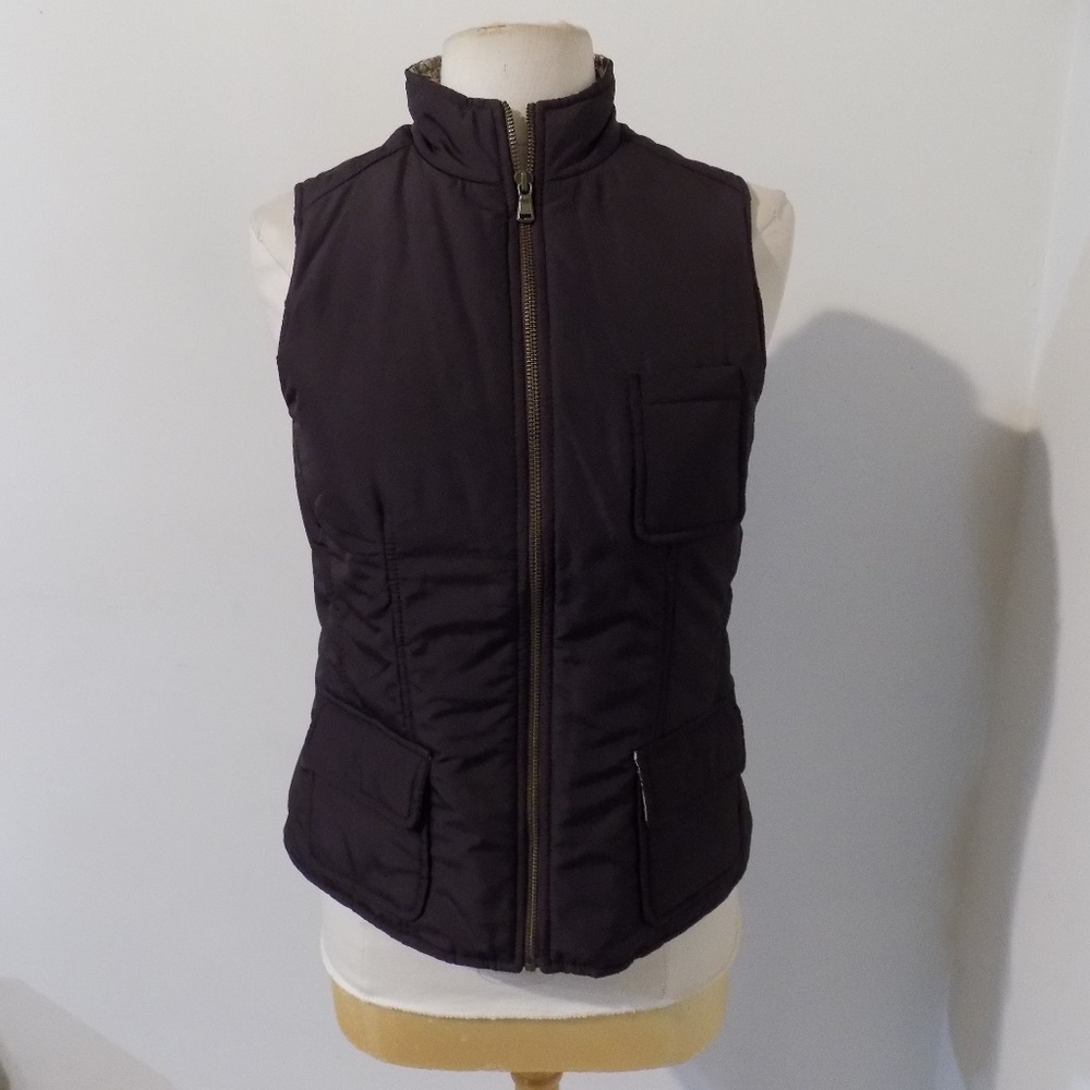 TOMMY BAHAMA Brown Puff Vest Jacket, Small